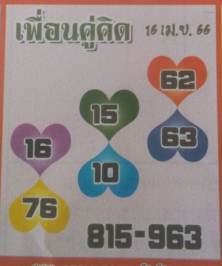 หวยเพื่อนคู่คิด